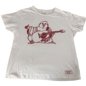 True Religion White T-Shirt with Red Graphic